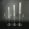 زخرفة الحزب 10 مجموعة 30 PCS صافرة شموع شموع Acrylic Candlestick Centerpieces Road Lead Candelabra Porps Porps