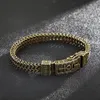 Punkowe męskie motocyklowe łańcuch Bracelet Brzesko Banles ciężkie vintage Hiphop ze stali nierdzewnej urok Mesh Bransoleta Bransoletka Męska biżuteria męska biżuteria