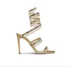 Sandals Wedding Fairy Wind Quality Women s Shoes Party Banquet Stiletto High heel Sexy Snake Wrap Strap Luxury Ankle 230313