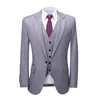 Men's Suits Men's Men's Self-cultivation Casual Business Wear Groomsmen Classic Fashion Atmospheric Gray High-quality Suit