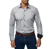 Herren-T-Shirts – amerikanische Business-Ärmel, lässige lange Oberteile, Revers-Farbhemd, Herren-Knöpfe, Harjauku-Blusen, Kunst, 3D-Digitaldruck