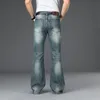 Men's Jeans Men's Four Seasons Flared Jeans High-Waist High-Quality Loose Wide-Leg Casual Pants 230313