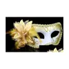 Party Mask Women Sexig Hallowmas påsk Venetian Masquerade Masks Flower Feather Dance Holiday Colorf Drop Delivery Wedding Events Sup Dhgsk