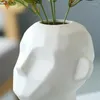 Vase Human Face Ceramic Vase Craftsデスクトップ装飾品クリエイティブホワイトアバターホームリビングルーム装飾アクセサリー