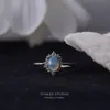 خواتم الزفاف itsmos Opal Rings Natural Opal Colorful Light Gemstone Silver Band Ring المجوهرات الفاخرة للنساء هدية الحفلات 230313