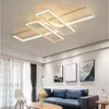 Ścierzlny sufit LED światła salon w osadzeniu lampa sufitowa Chic 4 prostokątny jadalnia sypialnia panelu akrylowe Odległe oświetlenie sufitowe do hotelu biurowego