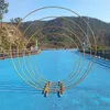 Party Decoration Wedding Prop Round Arch Bakgrund Frame Iron Ring Birthday Balloon Festival Flower DIY