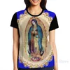 Magliette da uomo Nostra Signora di Guadalupe Virgen Maria Fiori Seppia 118 T-shirt da uomo Donna Stampa all over Camicia da ragazza Magliette da ragazzo a maniche corte