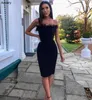 2023 mode Frauen Party Kleider Verband Feder Elastische Dünne Abend Prom Club Elegante Kleid Damen Weiblichen Rock XS-L