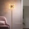 Zemin Lambaları Çağdaş Lüks Kristal Lamba İskandinav Sıcak Romantik Karahindiba G9 Home için Işıklar El Sanat Dekorasyon Varış