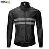 Cykeljackor Wosawe Reflective Cycling Jacket Hög Synlighet Multifunktion Jersey Road MTB BICYCLE WINDOBRESTICT Quick Dry Rain Windbreaker 230313