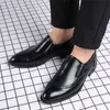 Vestido tênis yomior estilo italiano homem primavera verão couro macio mocassins formais casuais slip-uns brogue de casamento