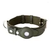 Collares de perro Collar ajustable para mascotas CAT Cuero con soporte de dispositivo de seguimiento desmontable
