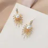 Dangle Chandelier Design-sensing Metal Quicksume Pearl Fireworks Earrings Female Famous Net Red Earrings 2021 New Short Earrings G230313