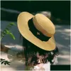 Wide Brim Hats Women Hat Gold Bee St Cap Womens Fashion Flat Top Woven Caps Girl Bucket Summer Sun Vintage Visor213X Drop Delivery A Dhay1