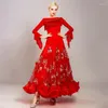 Stage Wear Big Swingstandard Skirt Women Ballroom Dance Skirts Clothes Flamenco Spanish Costume Waltz