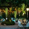 Decorative Flowers 2.9ft Glowing In Dark LED Artificial Hanging Plant Vine Home Wall Fake Leaves String Lights Wedding Decorations