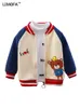 Jackets LJMOFA 1 6T Spring Kids Jacket for Boy Coat Autumn Zipper Baseball Uniform Cotton Light Outerwear Baby Toddle Child Cloth D144 230313