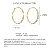 Hoopörhängen 2023 Trendlegering Circle Rhinestone Big Fine Ladies for Women Gold Weddings Party Jewelry Gift