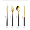 Dinnerware Sets 4 Pcs Cutlery Set Stainless Steel With Mesh Bag Portable Tableware Cutter Fork Spoon Chopsticks Kitchen