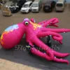 Artistic Large Pink Inflatable Octopus Model Sea Animal Balloon With Long Sucker-bearing Tentacles For Concert Stage Decoration