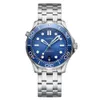 Armbandsur Matic Watch Diver 200m 41mm PT5000 Mekaniska armbandsur Blue Dial With Lumed Bezel Insert 230313