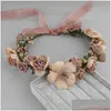 Coiffes Boho Wreath for Women Girl Tiaras Floral et couronnes mariée NOIVA BRIDAL GARLAND HEILRIE