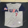 Custom Custom Baseball Jerseys 2023 World Baseball Classic WBC USA Jersey Mike Trout Bobby Witt Jr. Nolan Arenado Nestor Cortes Clayton Kers