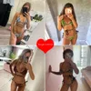 Damenbadebekleidung Sexy brasilianischer Tanga-Bikini Mujer Frauen 2023 Bandage Leopard Badeanzug Micro Set Sommer Beachwear Badeanzug 230313