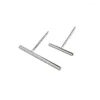 Stud -oorbellen Real 925 Sterling Silver Geometric Strip voor vrouwen Minimalistische vrouwen Oordingen Fijne sieraden