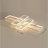 Dimmable LED Ceiling Light living room embedded ceiling lamp chic 4 rectangular dining room bedroom acrylic panel remote ceiling lighting for office hotel