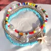 Strand Resin Friendship Bracelets Multi Layer For Women Boho Handmad Rice Beads Pearl Starfish String Luxuri Bead Bracelet