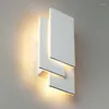 Lâmpada de parede 12W arandelas LED Interior Interior Lâmpadas montadas contemporâneas com concha de alumínio para o quarto interno El Light