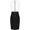 Vestidos casuais vestido bandagem vestido verão feminino 2023 preto e branco Bodycon Mesh inserir roupas de festas sexy