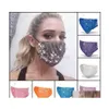 Party Mask 100pcs Fashion Colorf Mesh Mesher Massks Bling Diamond Rhinestone Grid Net Goashable Sexy Hollow for Women Drop Delivery Dhozk