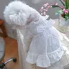 Hundklädflickor klänning för hundar sommar vårprinsessan fest saga tyll stor bowrot fjäril teddy kjolar xs s m l xl