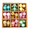 Décoration de fête 69HF Ornements de boules de Noël 54pcs Petites boules en plastique incassables Caps inclus