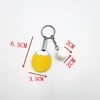 Keychains Fashion 7 Color Sport Ping Pong Table Tennis Ball Badminton Bowling Keychain Charms Keyring Key Ring Souvenir Cadeau