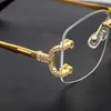 Nouveau métal personnalisé incrusté 5A zircon ins hommes et femmes exquis plein de diamants lunettes de soleil modernes lunettes à la mode