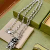 Luxury Design Necklace Stainless Steel Necklaces Choker Chain Letter Robot Pendant Fashion Ancient Forest Jewelry No Box S2911