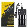 18650 Lithium Battery Charger With USB Cable 4 3 2 1 Charging Slots For 26650 18490 18350 Rechargeable Batteries Charger Smart Int4415190