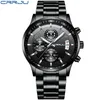 Нарученные часы Crrju Mens Watch Top Business Quartz Watch Men Full Steel Fashion Водонепроницаемые спортивные часы Relogio Masculino