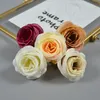 100 st 5cm konstgjorda siden vintage retro rose camellia japonica blommhuvud knopp för diy kläder huvudkläder dekorativt tillbehör bröllopsdekor