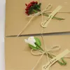 Presentförpackning 10st retro kuvert manuellt vykort diy konstkort torr blomma examen