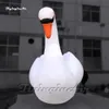 Simulated Large White Inflatable Swan Model Animal Balloon Air Blow Up Red Billed Swan For Concert Stage Decoration