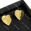 Designer Love Gold Studs Earrings Heart Shape Hoop Earrings Letter Steel Seal Eardrops Wedding Party Jewelry Accessories