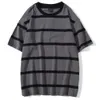 Men's T-Shirts Aolamegs Men T Shirt Color Block Print 3 color Optional Tee Shirts Simple High Street Basic All-match Cargo Tops Male Streetwear 230311