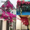 Fleurs décoratives couronnes artificielles fleurs rotin vigne Bougainvillea Floral Wall Plants Tree Wedding Christams Party Festival Outdoor Garden Decor 230313