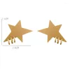 Stud Earrings GSOLD Geometric Irregular Five-pointed Star With Three Circles Ear Studs Women Simple Statement Fashion Trend Jewelry