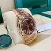 Mense Watch 41mm Size Rose Gold Automatisk mekanisk rörelse rostfritt stål med safirglas av hög kvalitet President Watches Original Box